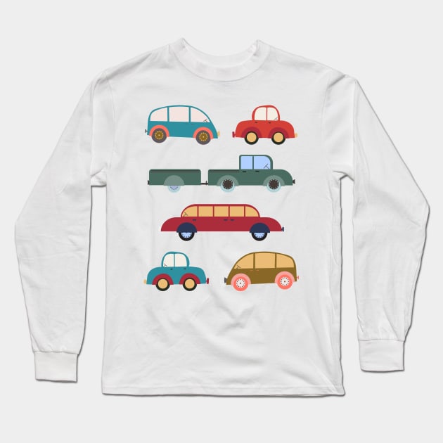 A very busy day in the city - teal green Long Sleeve T-Shirt by FrancesPoff